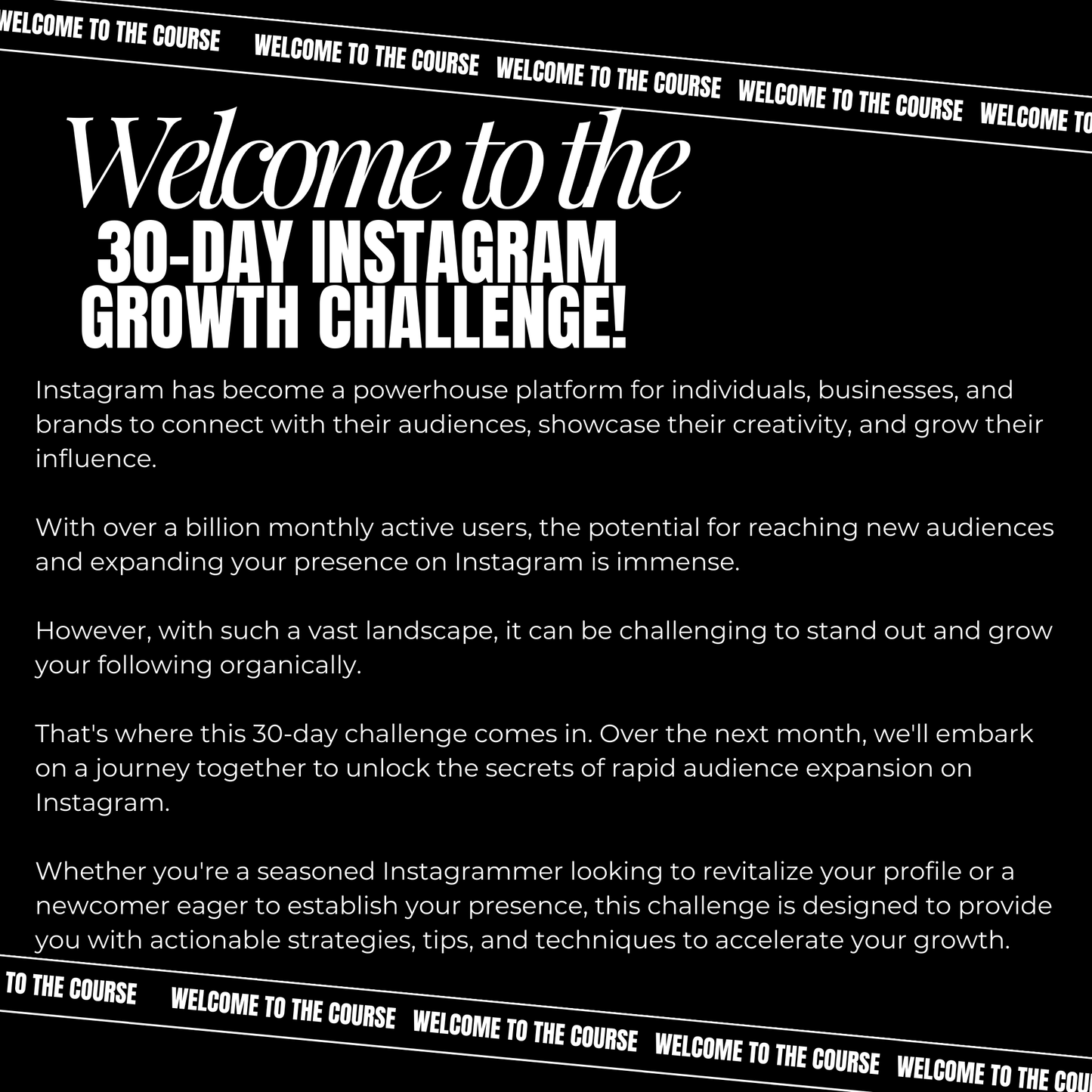 30 Day Instagram Growth Challenge With MRR